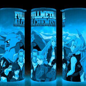 Glow in the Dark Fullmetal Alchemist Anime Edward Elric Cup Mug Tumbler 20oz